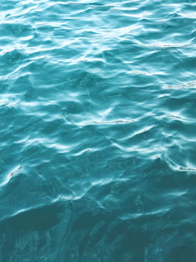 Riffles on the sea's surface